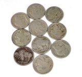 (10) Buffalo Five Cents Coins