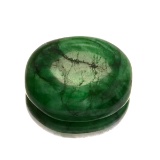 APP: 0.8k 14.00CT Oval Cut Cabochon Green Beryl Gemstone