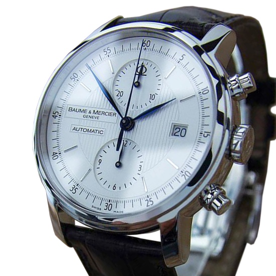 *Baume Mercier Men Classima XL Cronograph Swiss Made Watch Box Papers 2015 -P-