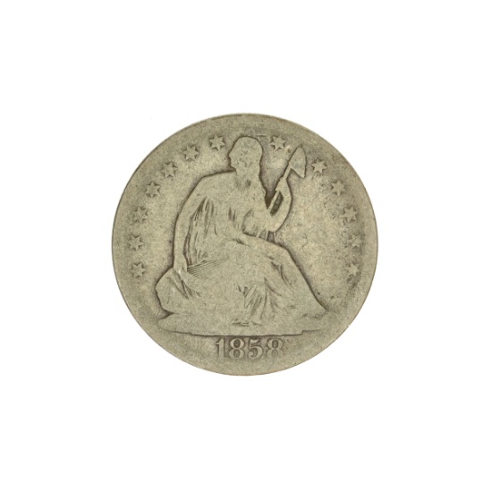 1858-O Liberty Seated Half Dollar Coin