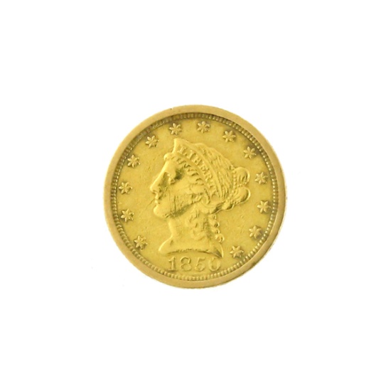 *Extremely Rare 1850-O $2.5 U.S. Liberty Head Gold Coin (DF)