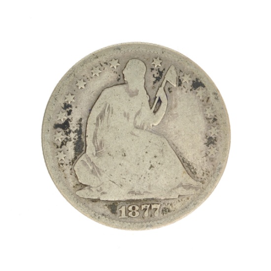 Rare 1877-S Liberty Seated Half Dollar Coin