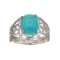 Fine Jewelry Designer Sebastian, Turquoise And Sterling Silver Ring
