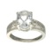 Fine Jewelry Designer Sebastian 2.42CT Bllue Aquamarine And White Topaz Sterling Silver Ring