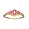 Designer Sebastian 14KT. Gold, Marquise Cut Tourmaline and 0.01CT Round Brilliant Cut Diamond Ring