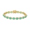APP: 13.4k *8.53ctw Emerald and 4.26ctw Diamond 14KT Yellow Gold Bracelet (Vault_R12 9356)