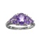APP: 0.3k Fine Jewelry 1.80CT Oval Cut Amethyst And Sterling Silver Ring