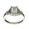 Fine Jewelry Designer Sebastian, Aquamarine And White Topaz Sterling Silver Ring