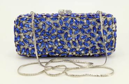 *Rare Exquisite Swarovski Crystal Element Handbag by Christal Couture - Sapphire Kisses - Great Inve