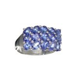 APP: 2.5k Fine Jewelry 3.75CT Oval Cut Tanzanite Over Sterling Silver Ring