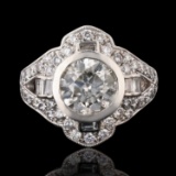 APP: 44k *2.30ct CENTER Diamond Platinum Ring (3.53ctw Diamonds) (Vault_R12 31469)