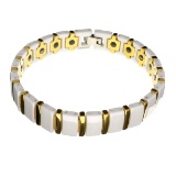 Exquisite Two-Tone Tungsten/Ceramic Bracelet