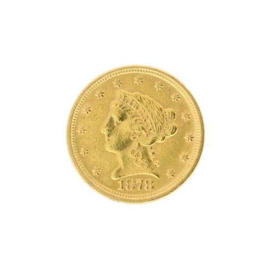 Rare 1878 $2.50 Liberty Head Gold Coin Great Investment