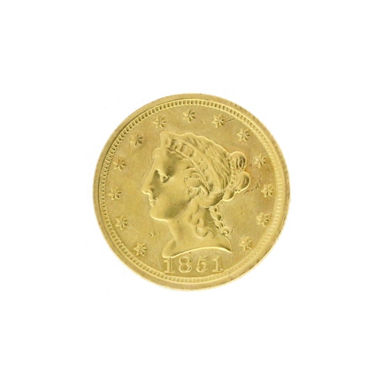 Rare 1851 $2.50 Liberty Head Gold Coin Great Investment