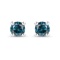 APP: 0.6k Gorgeous Sterling Silver 0.25CT Blue Diamond Earrings App. $625 - Great Investment - Class