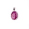 APP: 3k Fine Jewelry 9.76CT Ruby And Topaz Platinum Over Sterling Silver Pendant
