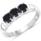 APP: 0.5k Gorgeous Sterling Silver 0.99CT Black Diamond Ring App. $520 - Great Investment - Divine P