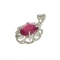 APP: 2.1k Fine Jewelry 5.00CT Oval Cut Ruby And White Sapphire Sterling Silver Pendant