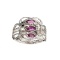 APP: 1k 0.78CT Ruby And Topaz Platinum Over Sterling Silver Ring