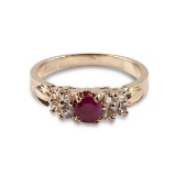 APP: 1.2k 14KT. Gold, 1.20CT Ruby And White Sapphire Ring