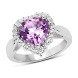 APP: 0.5k Gorgeous Sterling Silver 3.37CT Amethyst Ring App. $540 - Great Investment - Exceptional P