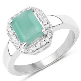 APP: 1.1k Gorgeous Sterling Silver 1.53CT Emerald Ring App. $1,115 - Great Investment - Delightful P