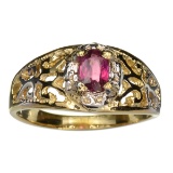 APP: 1k 14KT. Gold, 0.40CT Oval Cut Ruby Ring