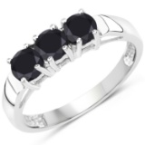 APP: 0.5k Gorgeous Sterling Silver 0.99CT Black Diamond Ring App. $520 - Great Investment - Compelli