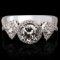 APP: 9.6k *0.90ct CENTER Diamond 18K White Gold Ring (1.58ctw Diamonds) (Vault_R12 31540)