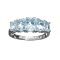 Fine Jewelry 2.00CT Oval Cut Light Blue Aquamarine Beryl And Platinum Over Sterling Silver Ring