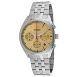 *Bulova Men's Accutron II Round Stainless Steel Case Yellow Dial Mineral Push/Pull Crown Quartz Move