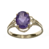 APP: 0.6k Fine Jewelry 14KT. Gold, 1.76CT Oval Cut Purple Amethyst Ring