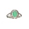 APP: 0.8k Fine Jewelry 0.96CT Green Emerald And Sterling Silver Ring