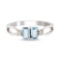 APP: 0.4k *0.57ctw Aquamarine and 0.12ctw Diamond Silver Ring (Vault_R12 45230)