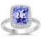 APP: 11.7k Gorgeous 14KT. White Gold 3.57 Tanzanite and Diamond Ring (Vault_P)