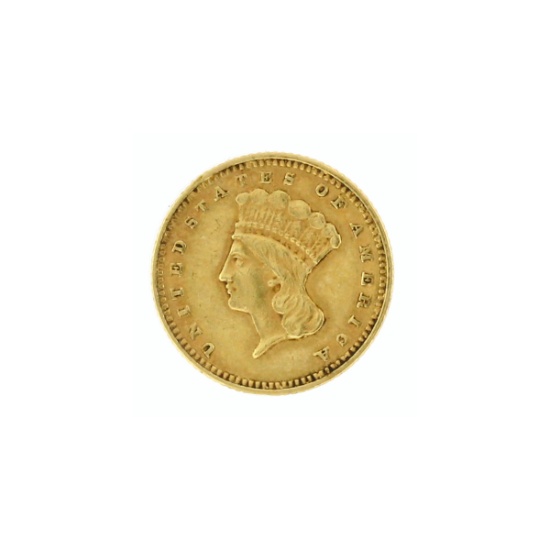 Rare 1874 $1  Head Gold Coin Great Investment (DF)