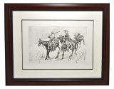 Rare Limited Edition Frederick Kennington Lithograph Museum Framed -PNR-