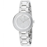 *Movado Women's Bold Round Stainless Steel Case Silver Dial Mineral Push/Pull Crown Quartz Movement