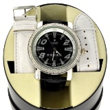 Men's Diamond Maxx Designer Watch With Diamond On Case and One Interchangeable Band