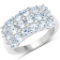 APP: 0.5k Gorgeous Sterling Silver 2.16CT Blue Topaz Ring App. $490 - Great Investment - Graceful Pi