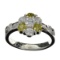 Designer Sebastian 1.34CT Round Cut Swiss Cubic Zirconia And Platinum Over Sterling Silver Ring