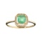 DesignerSebastian 14KT. Gold, 0.70CT Cushion Cut Emerald and 0.07CT Round Brilliant Cut Diamond Ring