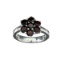 APP: 0.4k 2.38CT Seven Round Cut Garnets 925 Sterling Silver Ring