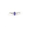 APP: 0.8k Fine Jewelry 0.35CT Marquise Cut Tanzanite And Platinum Over Sterling Silver Ring