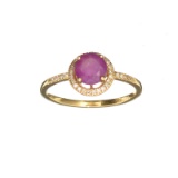APP: 1.1k Fine Jewelry Designer Sebastian 14KT. Gold, 1.27CT Round Cut Ruby And Diamond Ring