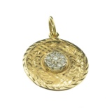 APP: 1.8k Fine Jewelry 14 kt. Gold, Round Single Diamond Pendant
