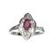 APP: 0.7k 0.46CT Ruby And Topaz Platinum Over Sterling Silver Ring