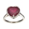 Rare Designer Sebastian Vintage, Ruby And White Topaz Sterling Silver Ring