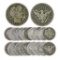 10 Rare Early Date U.S. Barber Silver Quarter Dollar Coins - Great Investment -