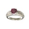 APP: 0.5k Fine Jewelry Designer Sebastian, 0.75CT Round Cut Ruby And Sterling Silver Ring